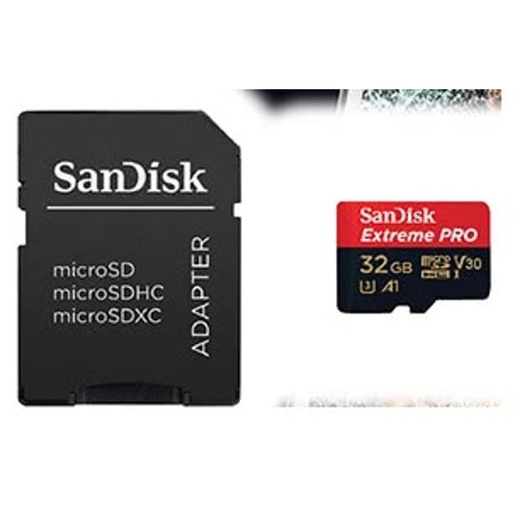 Spominska kartica SanDisk MicroSDXC 32 GB Extreme PRO, UHS-I Speed Class 3 (U3), A1, V30 + SD adapter