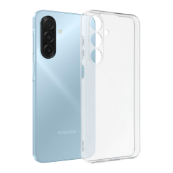 Prozoren TPU zaščitni ovitek za Samsung Galaxy A17 5G z ojačanimi robovi, tankim dizajnom in popolnoma prozorno izvedbo za ohranjanje videza telefona.