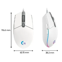 Miška Logitech G102 Lightsync, gaming, bela_3