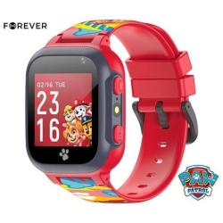 Otroška pametna ura Forever KW-60 Paw Patrol Maršal team, 1.44" zaslon, LBS, rdeča
