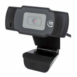 Spletna kamera Manhattan, Webcam 1080p, USB-A 2.0, kabel 1,5 m, vgrajen mikrofon, črna