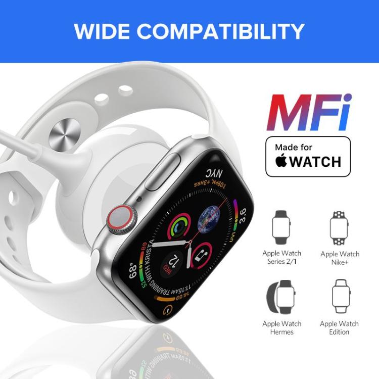 Polnilni kabel je MFi certificiran in združljiv z različnimi modeli ure Apple Watch.