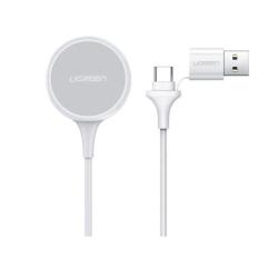 Magnetni polnilni kabel UGREEN z USB-C in USB-A priključkom za polnjenje pametnih ur.