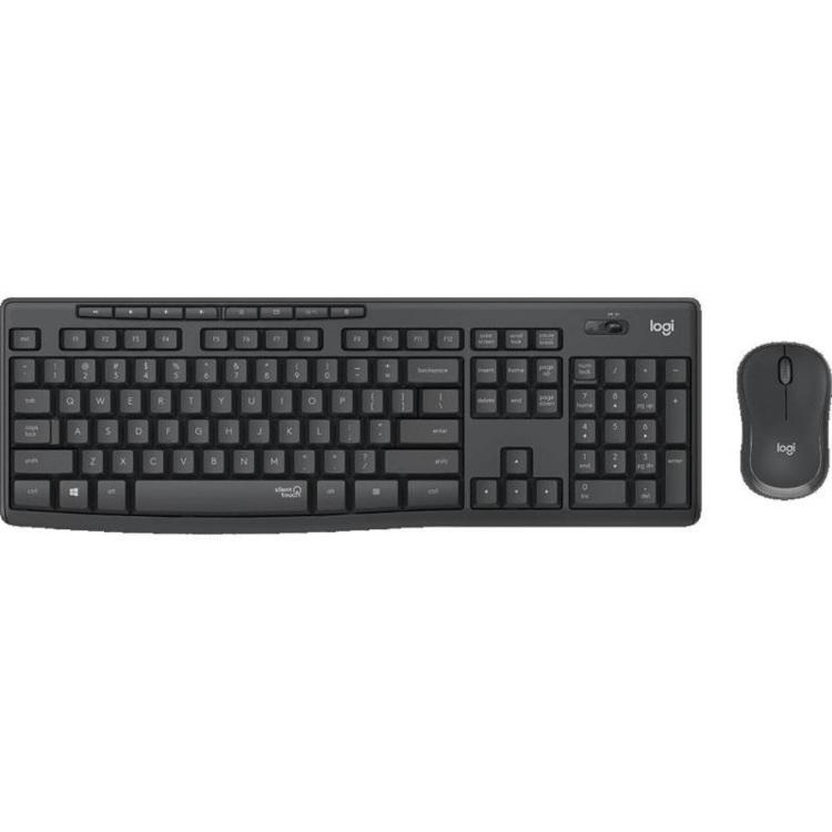 Brezžična tipkovnica Logitech MK295, tiha + miška