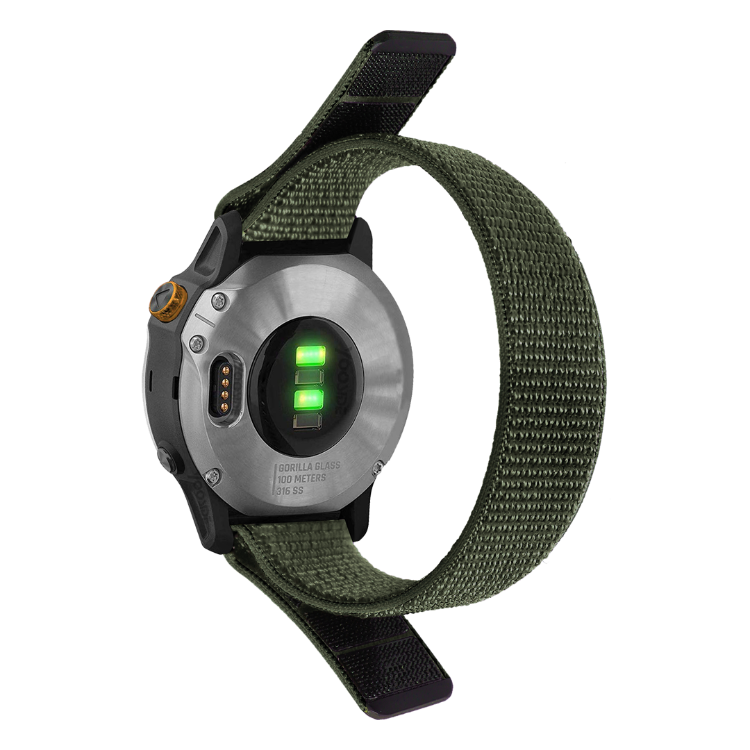 Najlonski pašček Chameleon Sport za uro 22 mm, zelena