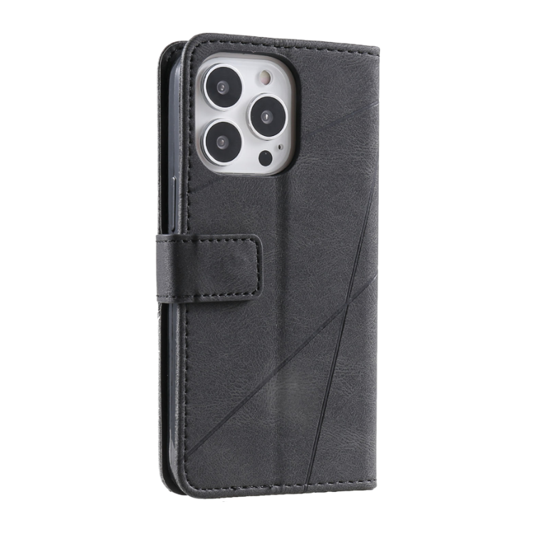 Preklopna torbica za Apple iPhone 16 Pro Max (WLGO-LINES), črna