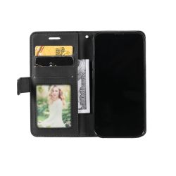 Preklopna torbica za Apple iPhone 16 Pro Max (WLGO-LINES), črna