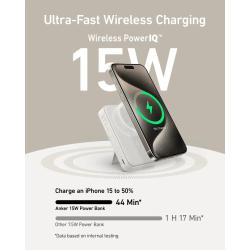 Prenosna baterija Anker MagGo 633, 10000 mAh, bel