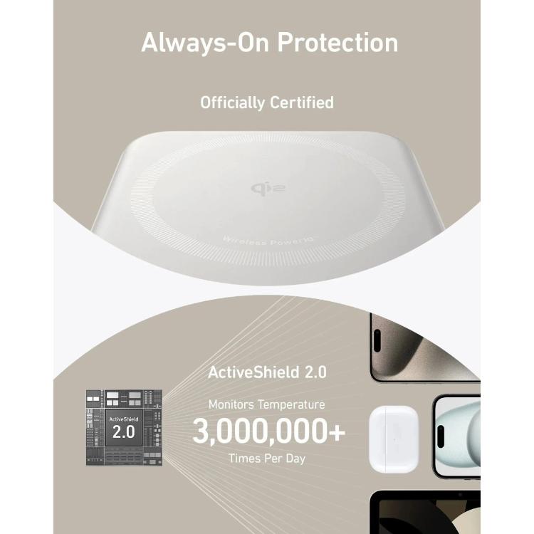 Prenosna baterija Anker MagGo 633, 10000 mAh, bel