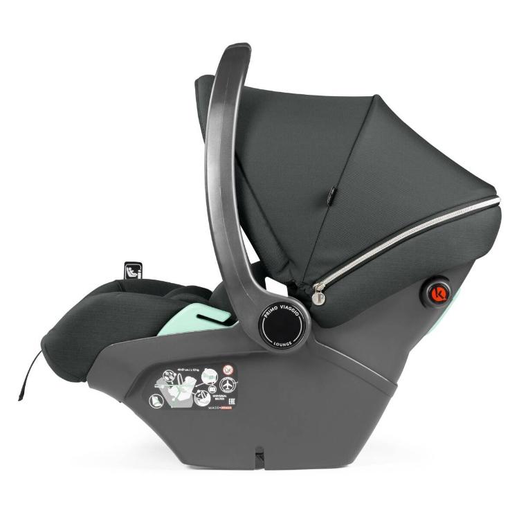 Otroški avtosedež Peg Perego v temno sivi barvi, stranski pogled