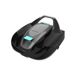 Robotski čistilec oken Cecotec Conga, sprednji pogled z ročajem in varnostnim kablom, na belem ozadju.