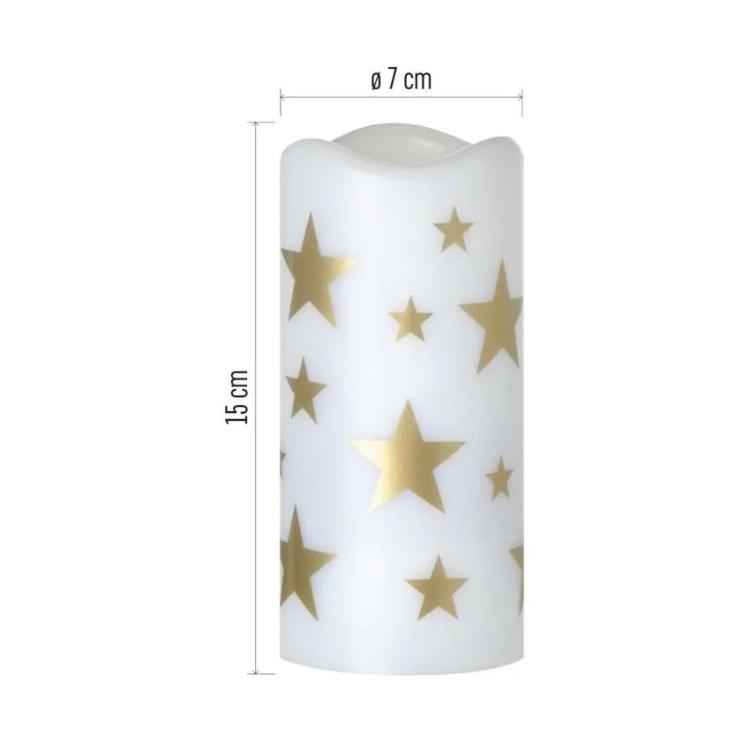 LED božični projektor Emos zvezdice, 3x AAA, notranji, topla bela