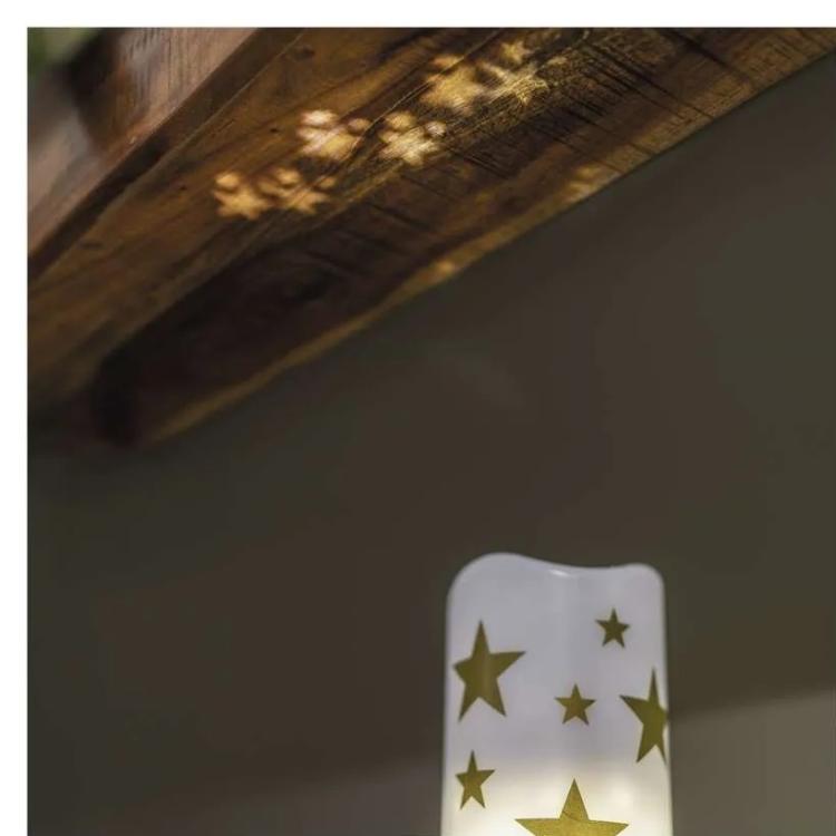 LED božični projektor Emos zvezdice, 3x AAA, notranji, topla bela