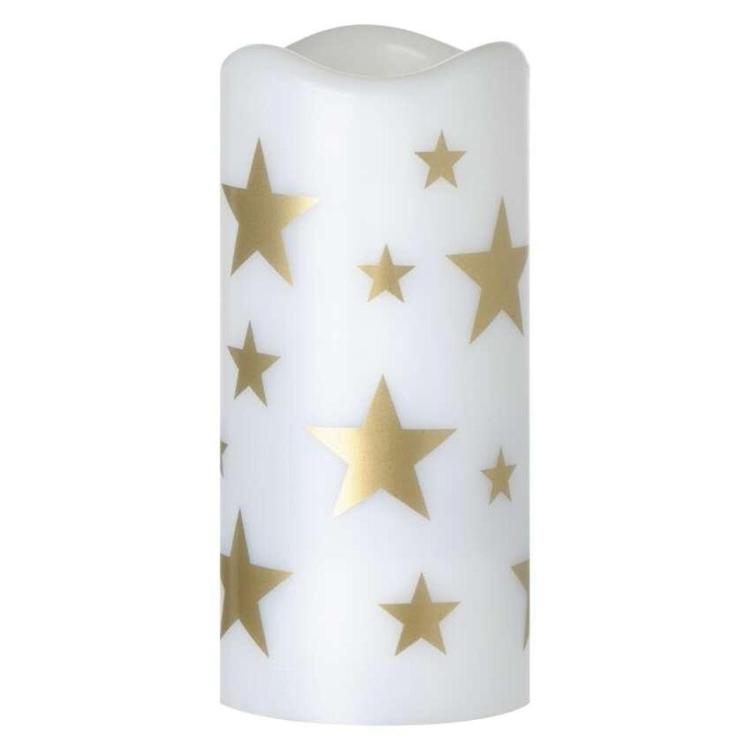 LED božični projektor Emos zvezdice, 3x AAA, notranji, topla bela