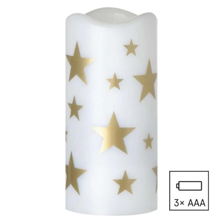 LED božični projektor Emos zvezdice, 3x AAA, notranji, topla bela