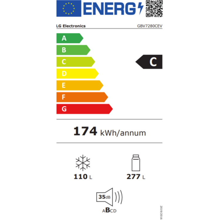 Hladilnik z zamrzovalnikom LG GBV7280CEV