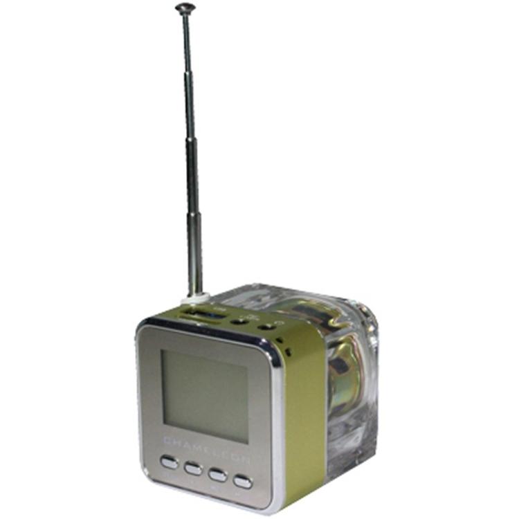 Multifunkcijski zvočnik z radio uro Chameleon TT-028, MP3, zelena_1