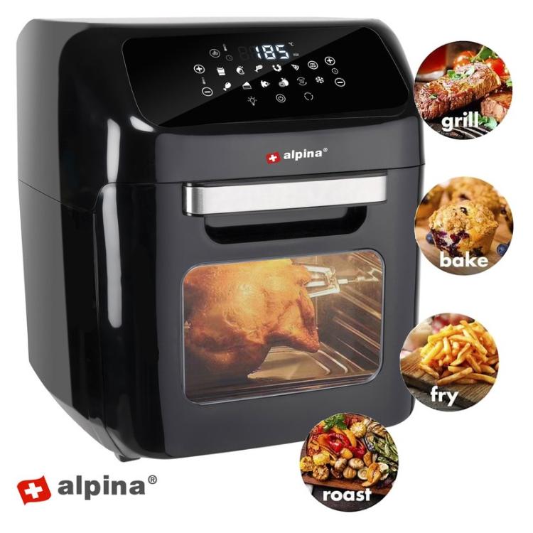 Cvrtnik Alpina - cvrtje in pečenje brez olja, 12l, moč 1800W, digital_1