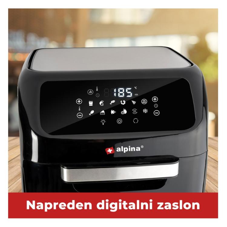 Cvrtnik Alpina - cvrtje in pečenje brez olja, 12l, moč 1800W, digital_3
