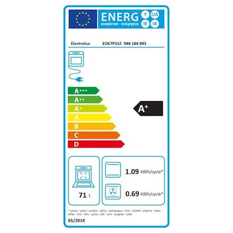 Električna pečica Electrolux EOE7P31Z, črno steklo, piroliza-4