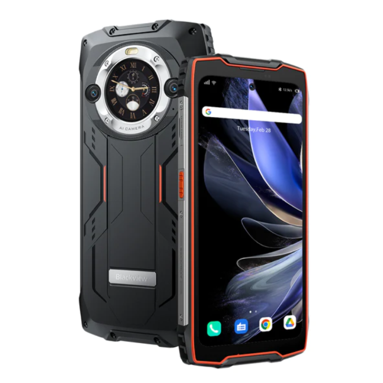 Pametni robustni telefon Blackview BV9300 Pro, 12 GB+256 GB, z vgrajeno 100 LM