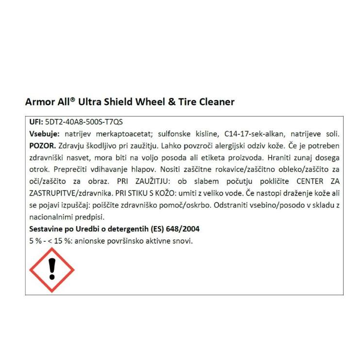 Čistilo za platišča Armor All High Performance Shield Wheel Cleaner, 500 ml_1