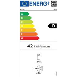 Energijska nalepka za Igloo IE24 z razredom D, porabo 42 kWh/leto, prostornino 24 L in glasnostjo 37 dB