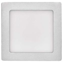 Nadometni LED panel Emos, kvadratni, srebrn, 12,5W, nevtralno bela