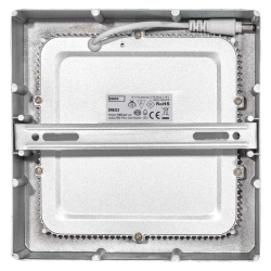 Nadometni LED panel Emos, kvadratni, srebrn, 12,5W, nevtralno bela