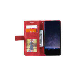Preklopna torbica (WLGO-Lines) za Samsung Galaxy S24 Fe, rdeča