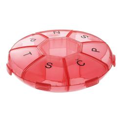 Tedenska posodica za tablete Mediblink Lotus 1x/dan M013, rdeča