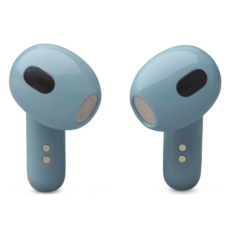 JBL brezžične slušalke v odprtem ohišju, vidna notranjost in ena slušalka zunaj