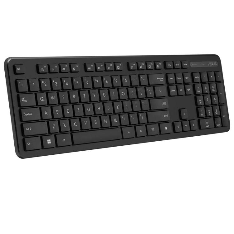 Tipkovnica ASUS CW100 črna, SLO razpored z numeričnim delom, nizkoprofilne tipke za udobno tipkanje