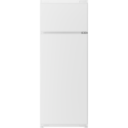 Vgradni hladilnik Beko BDSA250K4SN z zaprtimi vrati v beli izvedbi, zasnovan za nevidno vgradnjo v kuhinjski element