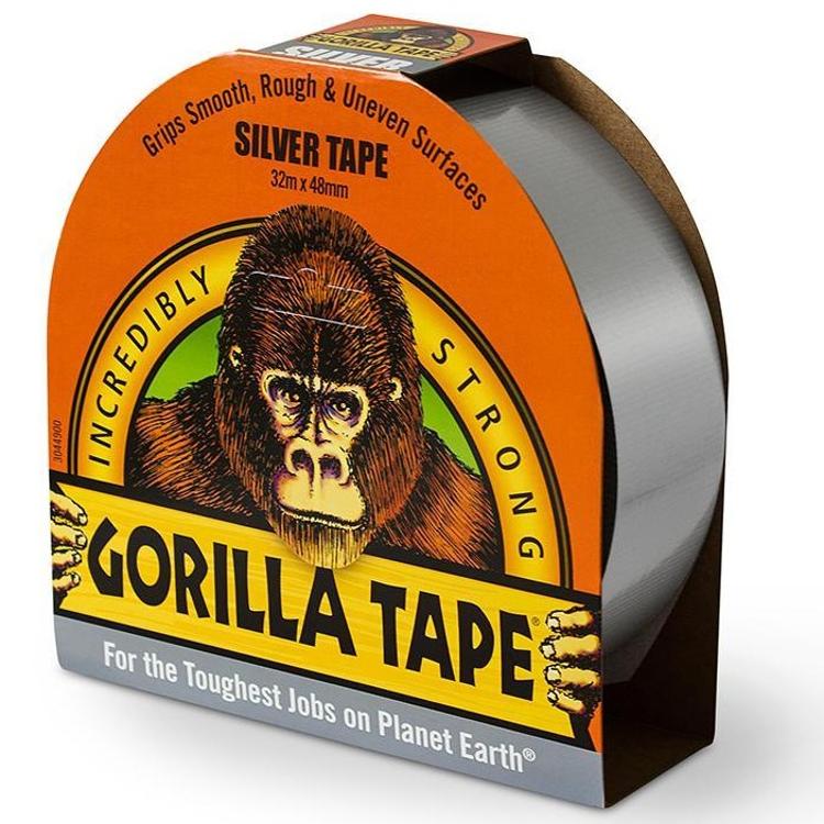 Gorilla Tape, 32 m, srebrn