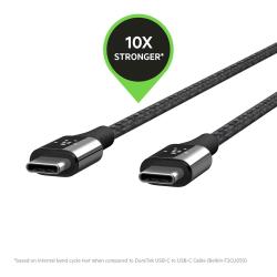 Podatkovno-polnilni kabel USB-C - USB-C, Belkin Boost charge, 1 m, črn