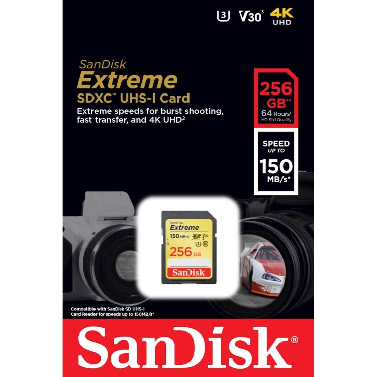 Spominska kartica SanDisk SDXC 256 GB UHS-I U3, Extreme, V30