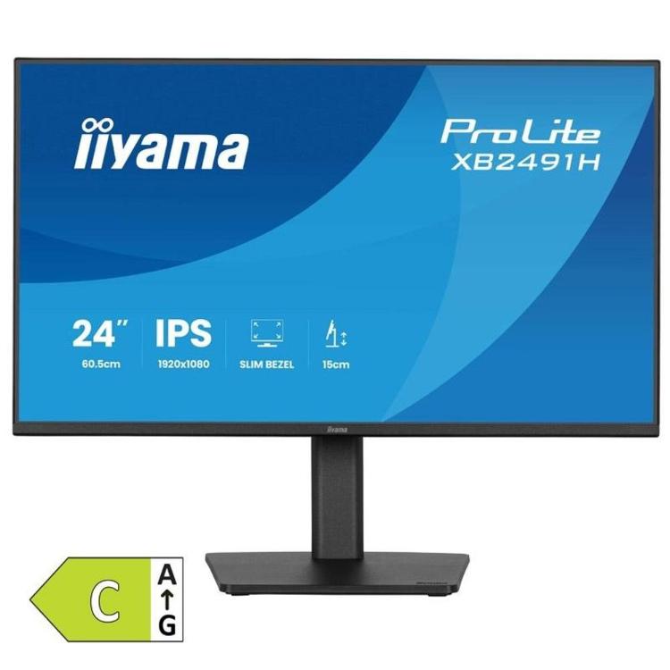 iiyama ProLite XB2491H-B1 – 24-palčni IPS monitor Full HD, tanki robovi, nastavljivo stojalo, energijski razred C.