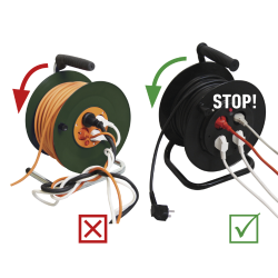 Kolutni podaljšek Emos 25 m / 4 vtičnice / črni / PVC / 230 V / 1,5 mm2