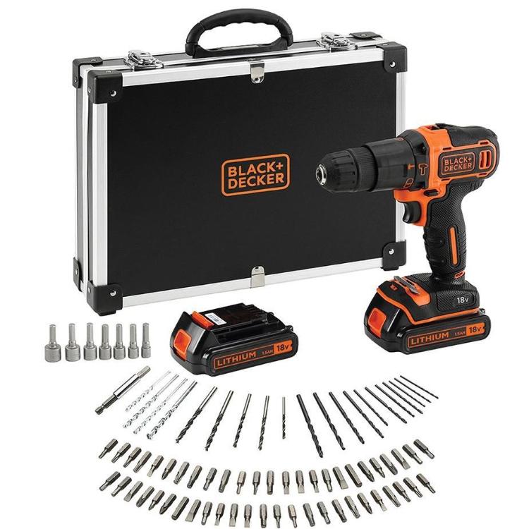 Akumulatorski vrtalnik/vijačnik Black&Decker BDCHD18BAFC_1