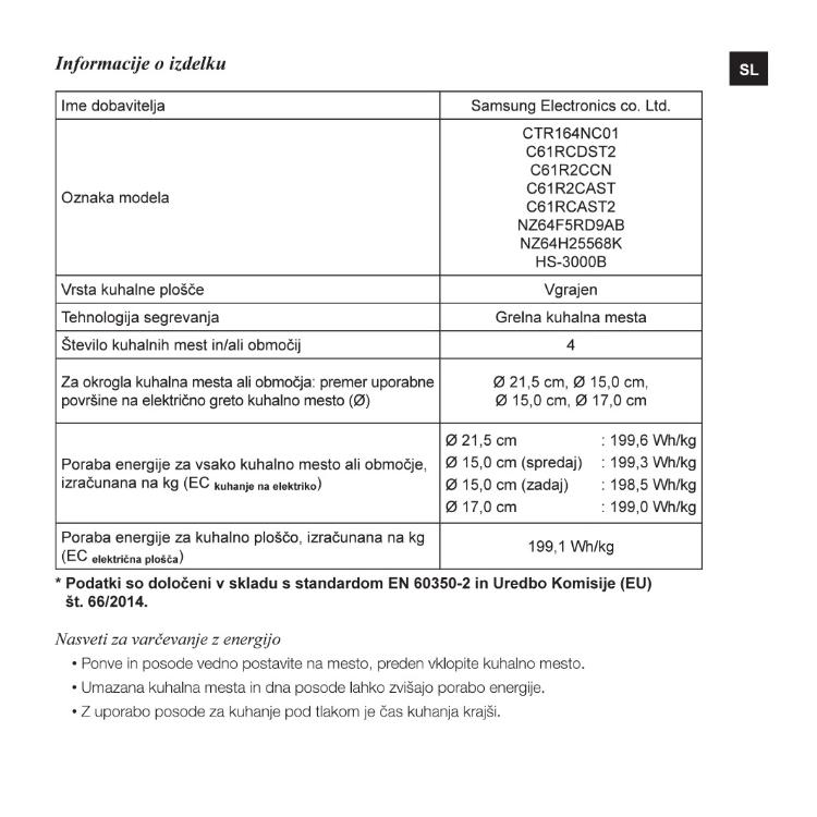 Steklokeramična kuhalna plošča C61R2CAST/BOL Samsung_2