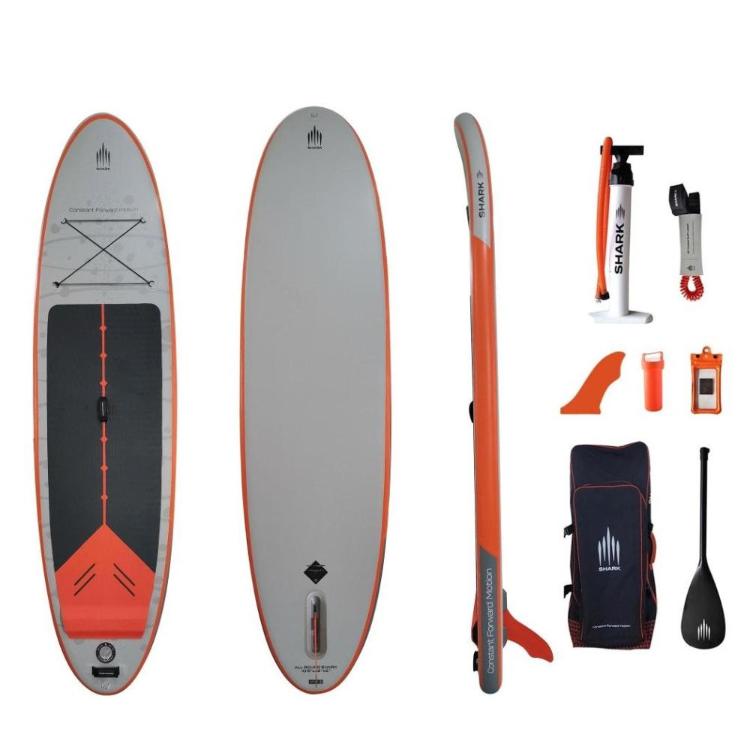 Napihljiva SUP deska Shark Touring, 10.6 x 32 x 5, komplet z delno karbonskim veslom