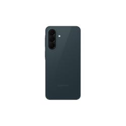 Samsung pametni telefon v zeleno sivi barvi, prikazan z zadnje strani s trojno kamero in LED bliskavico.