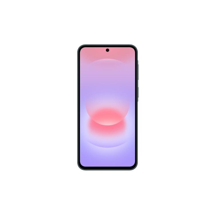 Samsung pametni telefon, prikazan s sprednje strani, z zaslonom čez skoraj celotno sprednjo površino.