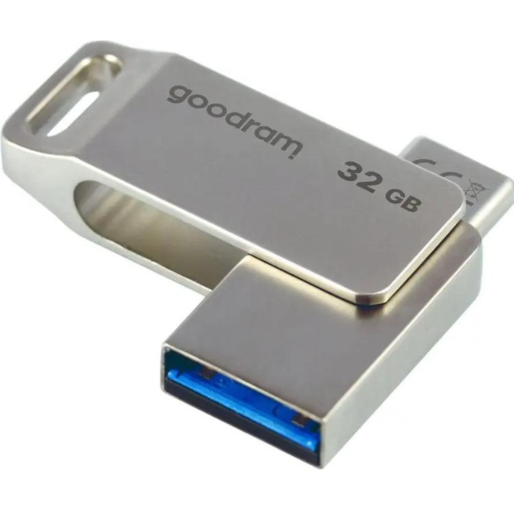 USB ključ, 3.2, 32 GB, A in C, Goodram, srebrna