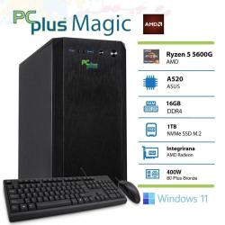 Namizni računalnik PCPLUS Magic AMD Ryzen 5 5600G 16GB 1TB NVMe SSD Windows 11