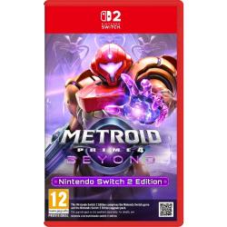 Igra Metroid Prime 4: Beyond – Nintendo Switch 2 Edition za Nintendo Switch 2 v fizični embalaži, z junakinjo Samus Aran v futurističnem oklepu in oznako PEGI 12.
