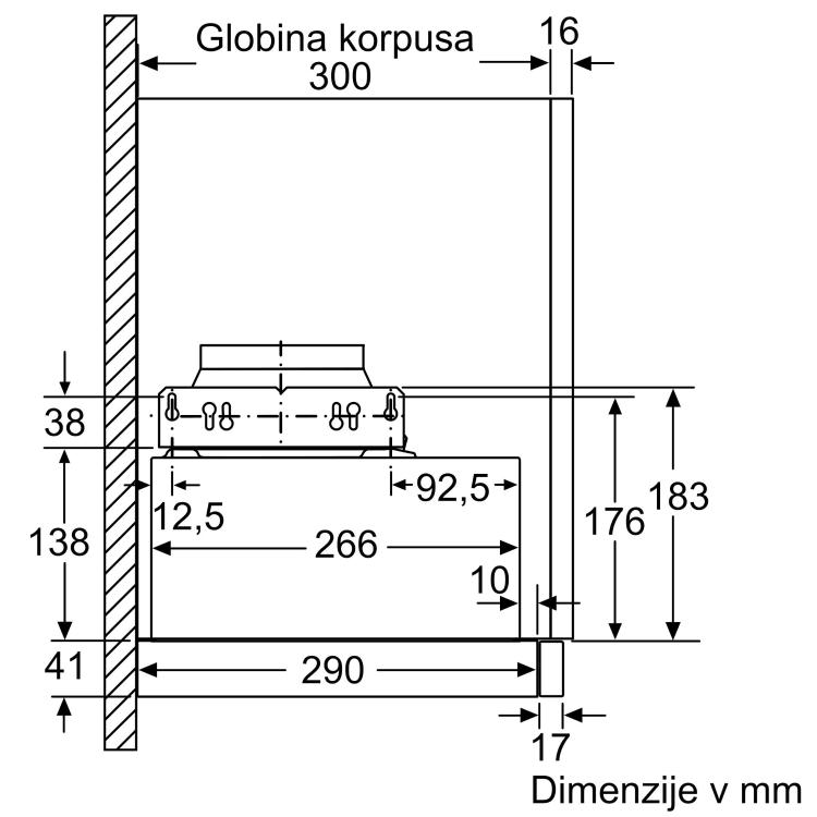 Izvlečna kuhinjska napa Bosch DFM064A53, 60 cm