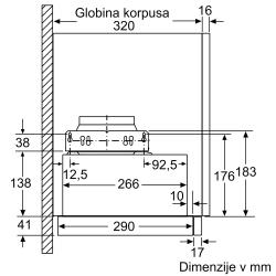 Izvlečna kuhinjska napa Bosch DFM064A53, 60 cm