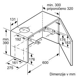 Izvlečna kuhinjska napa Bosch DFM064A53, 60 cm